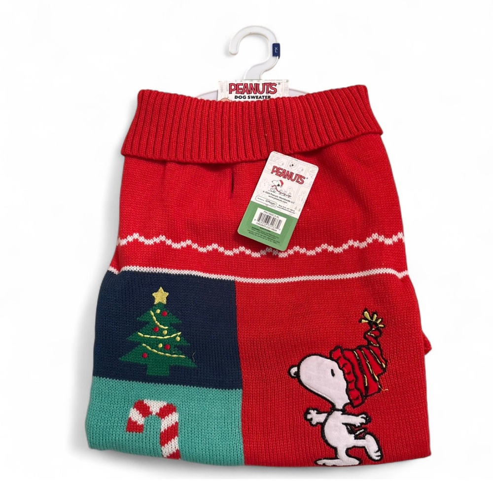 NWT Peanuts Christmas Dog Sweater Size XL